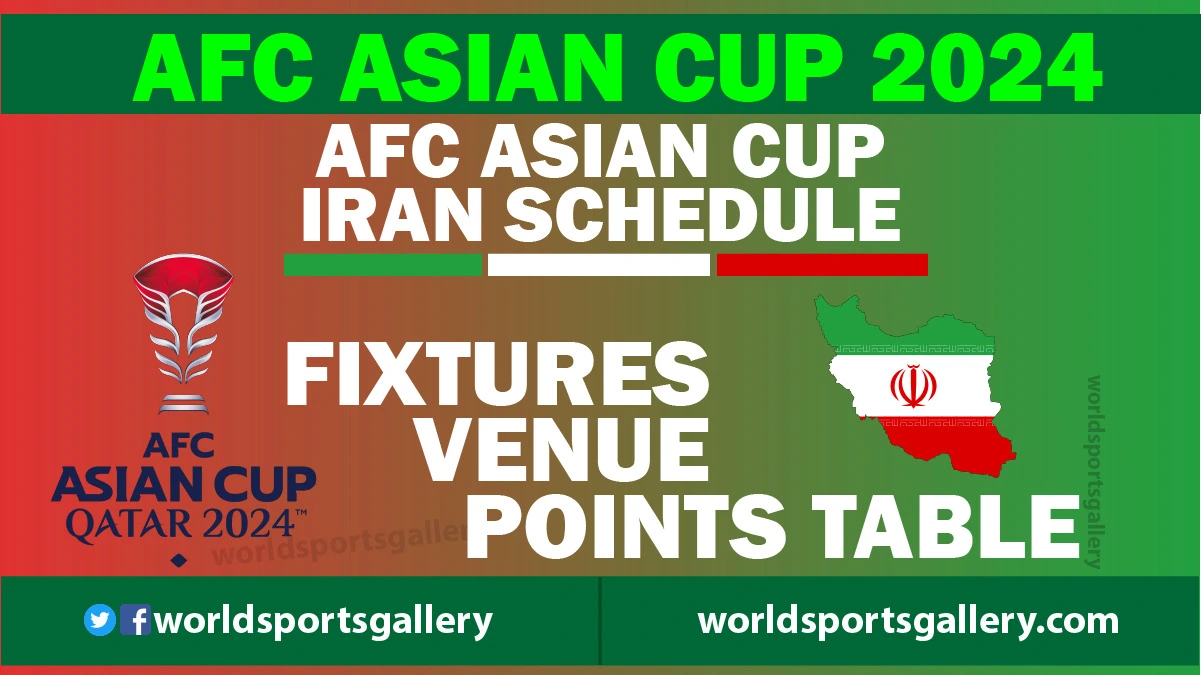 2024 AFC Asian Cup Iran Schedule, Group, Team, Venue, Points Table