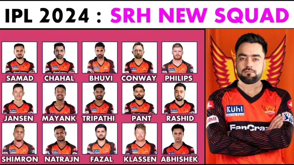 IPL 2024 SRH Team Players List with Photo